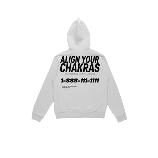 Chakra White Hoodie