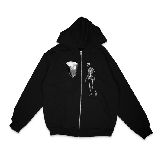 Wasted Time Black Zip Up